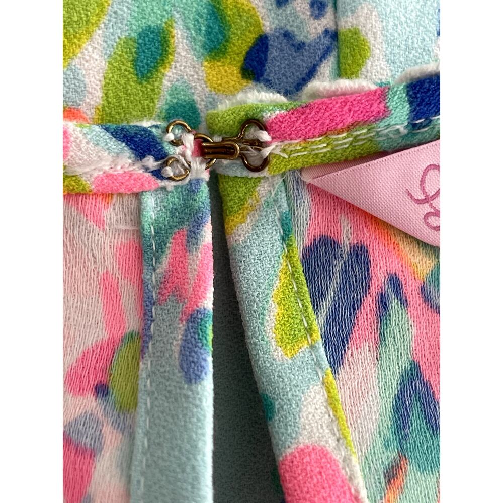 Lilly Pulitzer Size 8 Pearl Shift Dress Mini Colorful Tropical Vacation Crochet - Picture 7 of 12